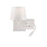 Hold Wall lamp Left White (White Shade)
