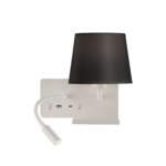 Hold Wall lamp Right White (Black Shade)