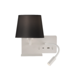 Hold Wall lamp Left White (Black Shade)