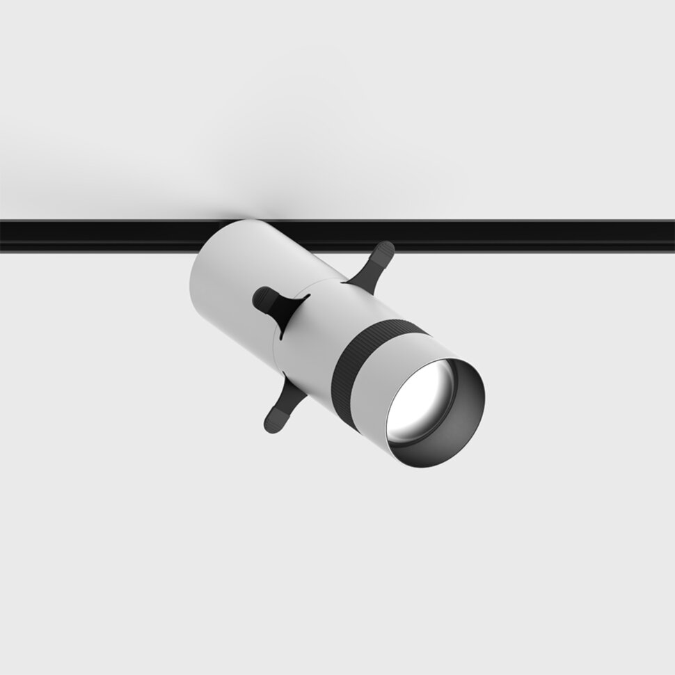 IN_LINE GALLERY, 2-х групний, ON/OFF, D52mm, H160mm, LED 6.3W, 3000K, білий/чорний (06.5160.13.930.WH.2G)