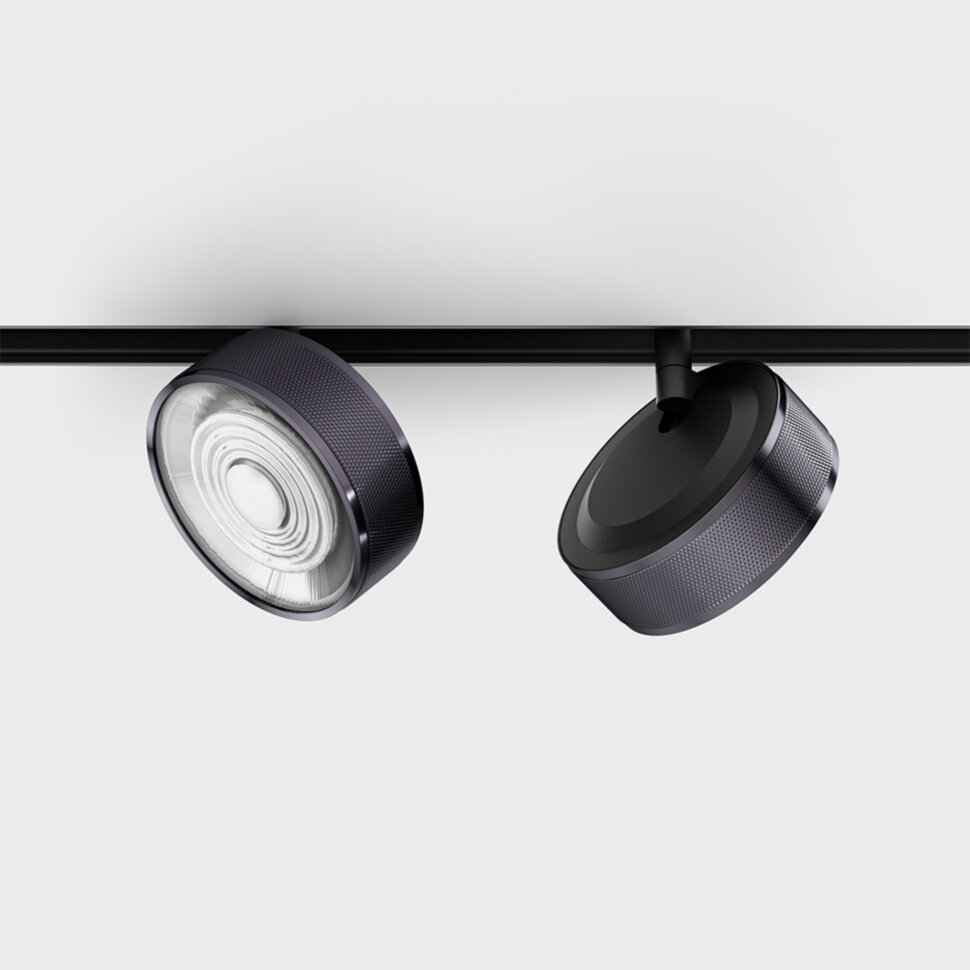 IN_LINE SOL, 2-х групний, ON/OFF, D95mm, H33mm, LED 10.8W, 3000K, diamond black/чорний (06.9533.14.930.DBG/BK.2G)