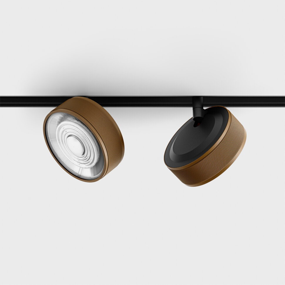 IN_LINE SOL, DALI 4x, D95mm, H33mm, LED 10.8W, 3000K, coffee/чорний (06.9533.14.930.CFG/BK.DALI.4x)