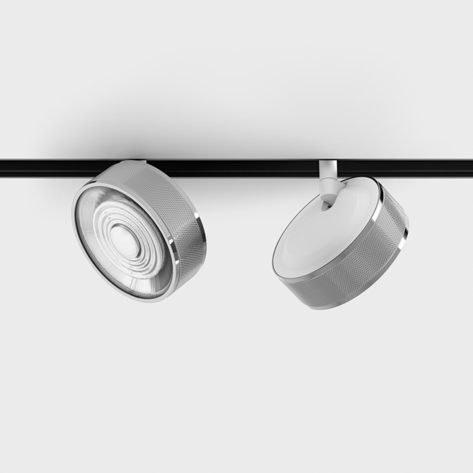 IN_LINE SOL, 2-х групний, ON/OFF, D95mm, H33mm, LED 10.8W, 3000K, хром/білий (06.9533.14.930.CRG/WH.2G)