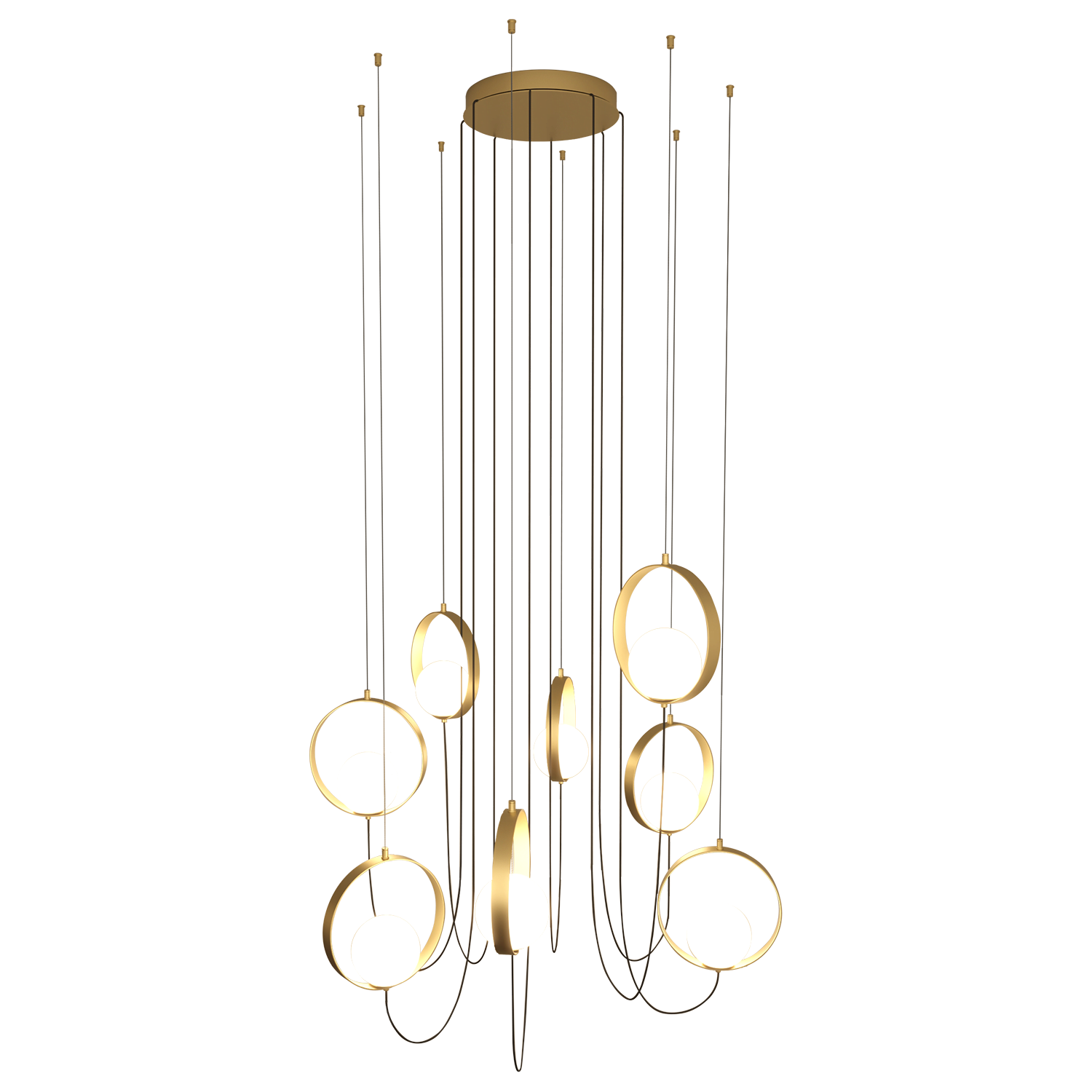 Світильник підвісний ACB Halo Chandelier/8 LED 3000K Gold