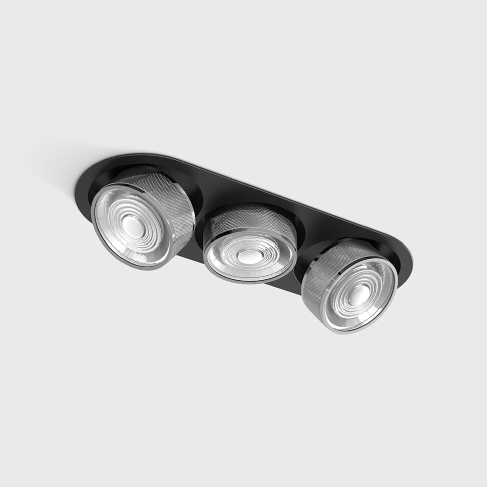 SOL IN MINI X3, L301mm, W111mm, H50mm, LED 3x7W, 3000K, чорний/хром (01.7523.21.930.BK/CRG)